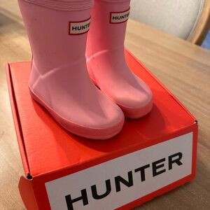 Toddler Girls Pink Huber Rain Boots Size 4